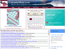 Tablet Screenshot of calendarmaui.com